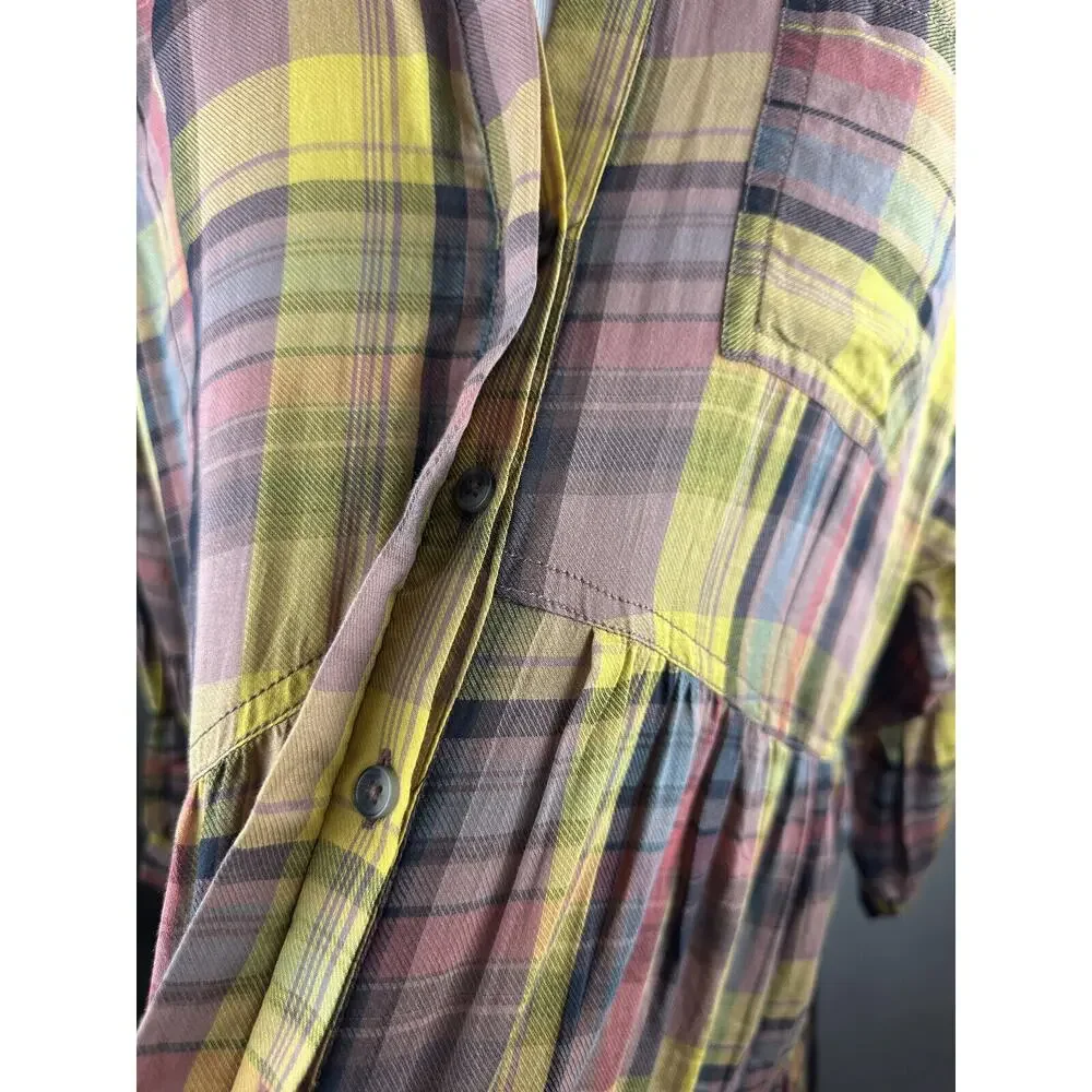 NWT Anthropologie Pilcro Long Sleeve Tiered High Low Dress Oversize Plus Size 2X - Picture 8 of 16